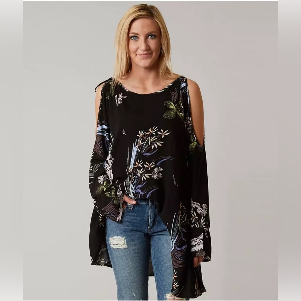 Free People womens clear skies printed tunic size medium
